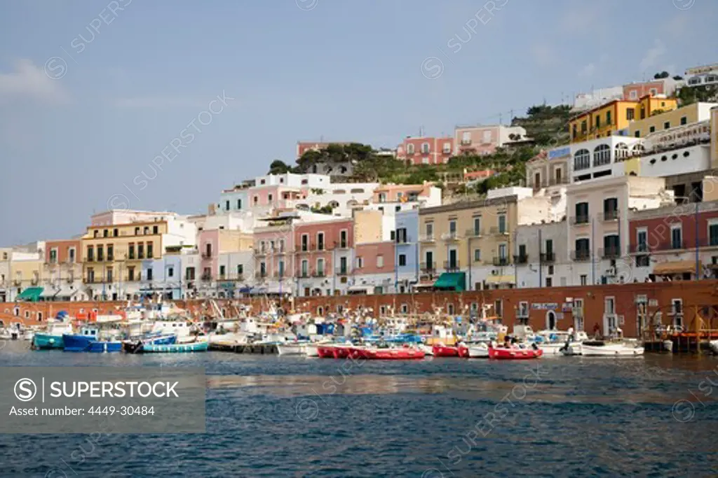 Ponza Marina and Colorful Houses, Ponza, Pontine Islands, Italy