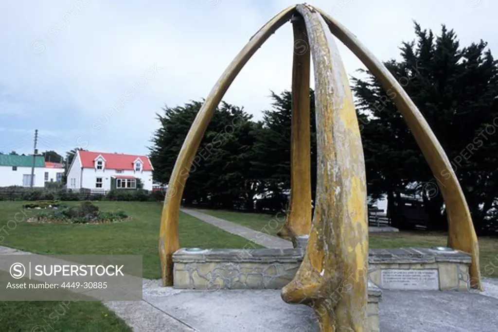 Whale Bone Sculpture, Stanley, East Falkland, Falkland Islands
