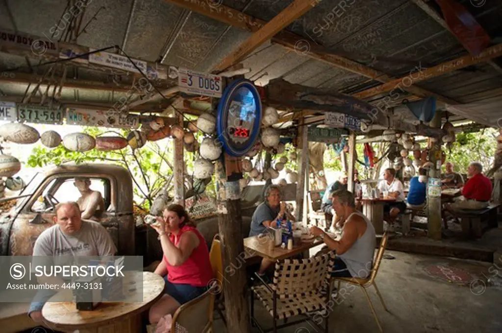Guests at BO's Fishwagon, Fishwagon, Key West, Florida Keys, Florida, USA