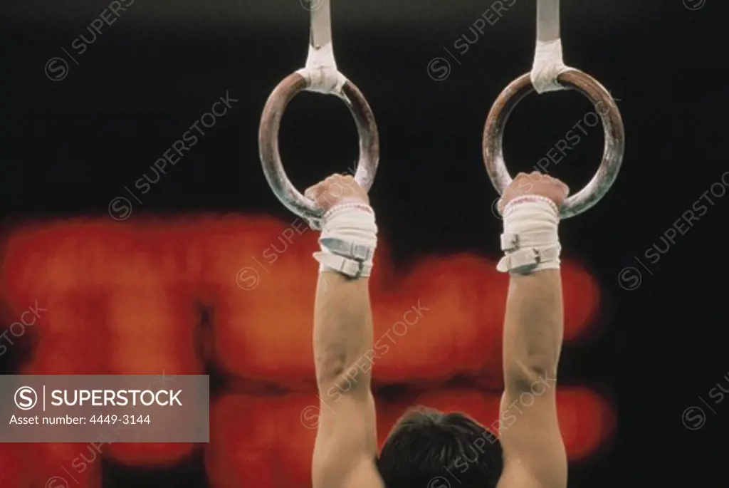 Gymnast at the rings