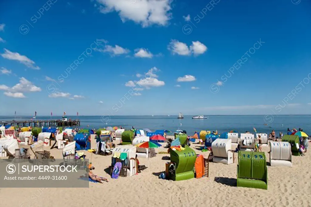 Beach Chairs on the Beach, Wyk, Foehr Island, North Frisian Islands, Schleswig-Holstein, Germany