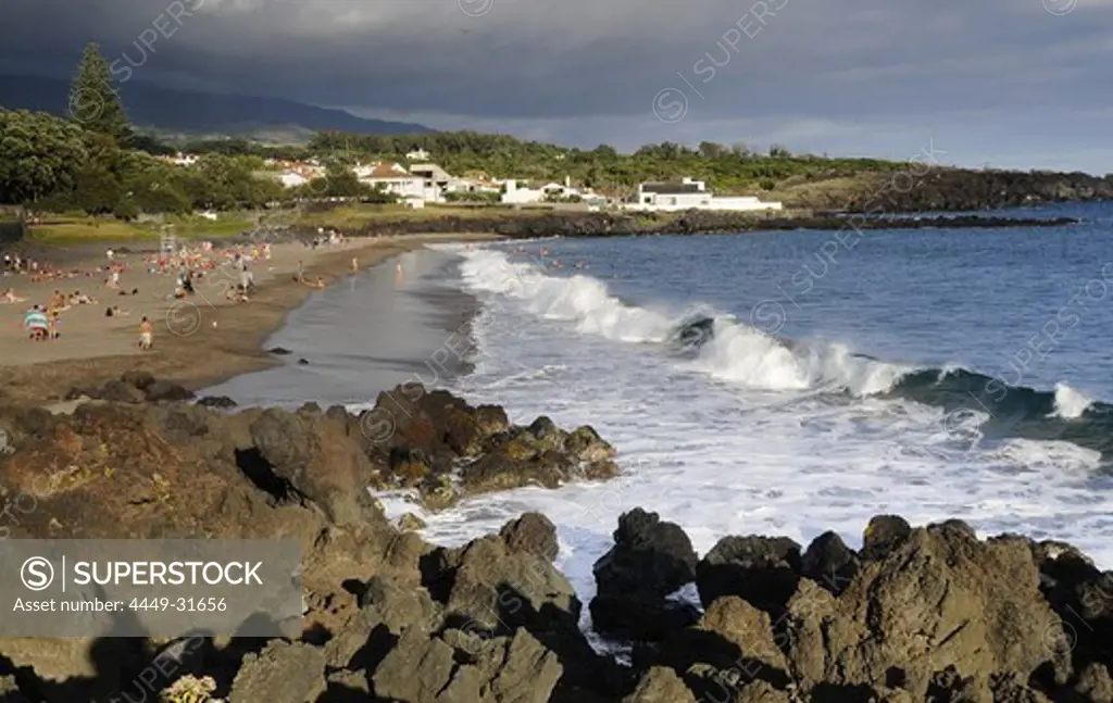 Do Populo beach near Ponta Delgada, Sao Miguel, Azores, Portugal