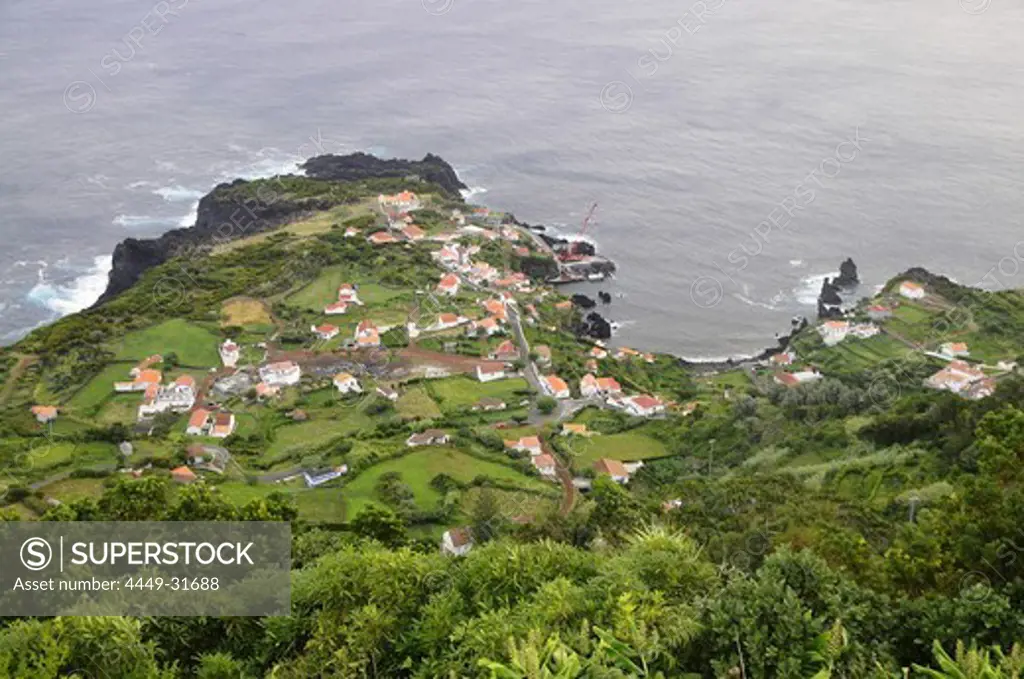 Coastal Landscape, Faja do Ouvidor, North coast, Sao Jorge Island, Azores, Portugal