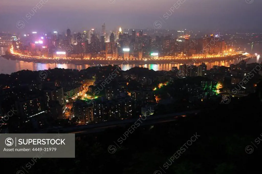 Yangtze surrounding the city of Chongqing, China, Asia