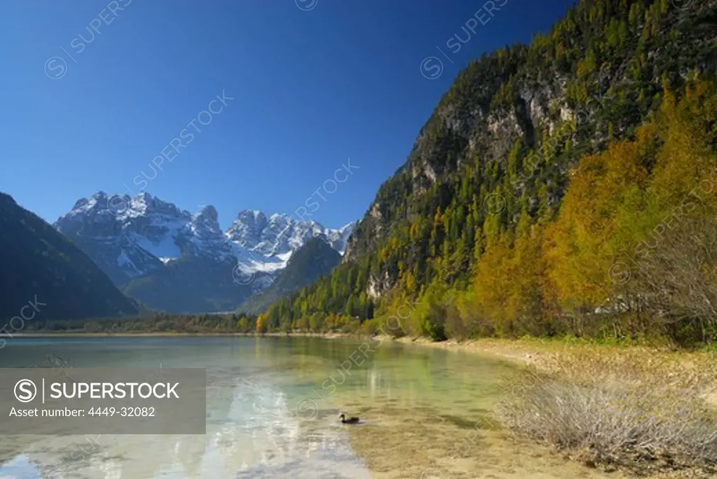 Monte Cristallo above lake Duerrensee, Dolomites, South Tyrol, Italy