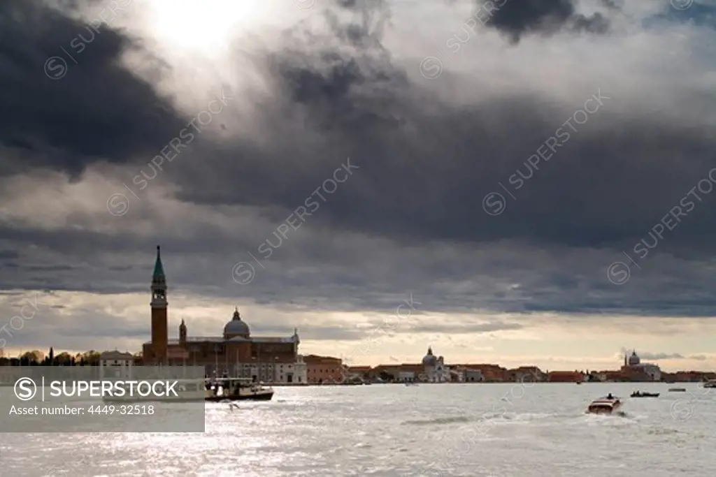 View towards San Giorgio Maggiore Island, Venice, Italy, Europe