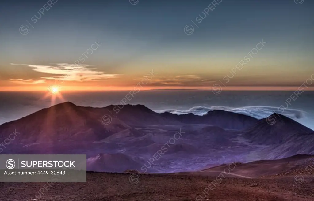 Sunrise at Haleakala Crater, Maui, Hawaii, USA