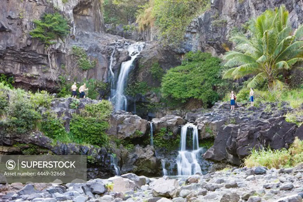 Waterfall of Oheo Pools, Maui, Hawaii, USA