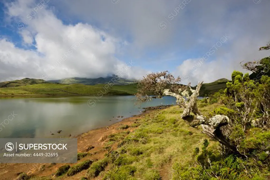 Lake Lagoa do Capitao at Highlands of Pico, Pico Island, Azores, Portugal