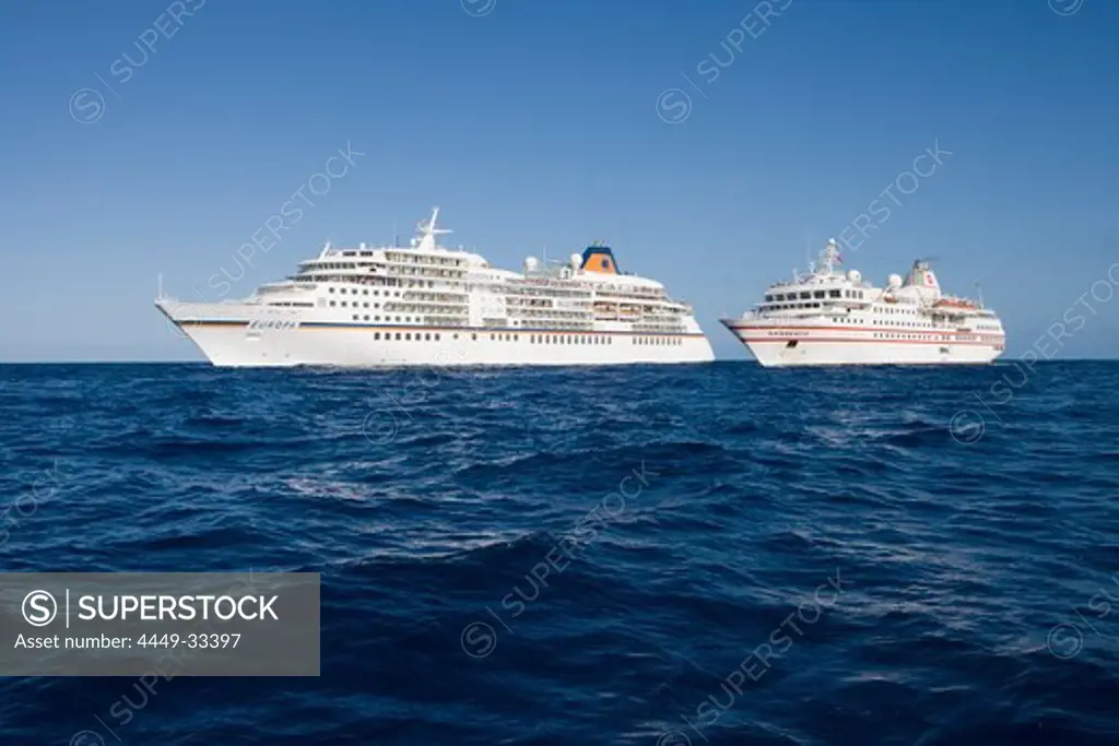 Cruiseships MS Europa and MS Hanseatic, Near Mozambique, Africa, Indian Ocean