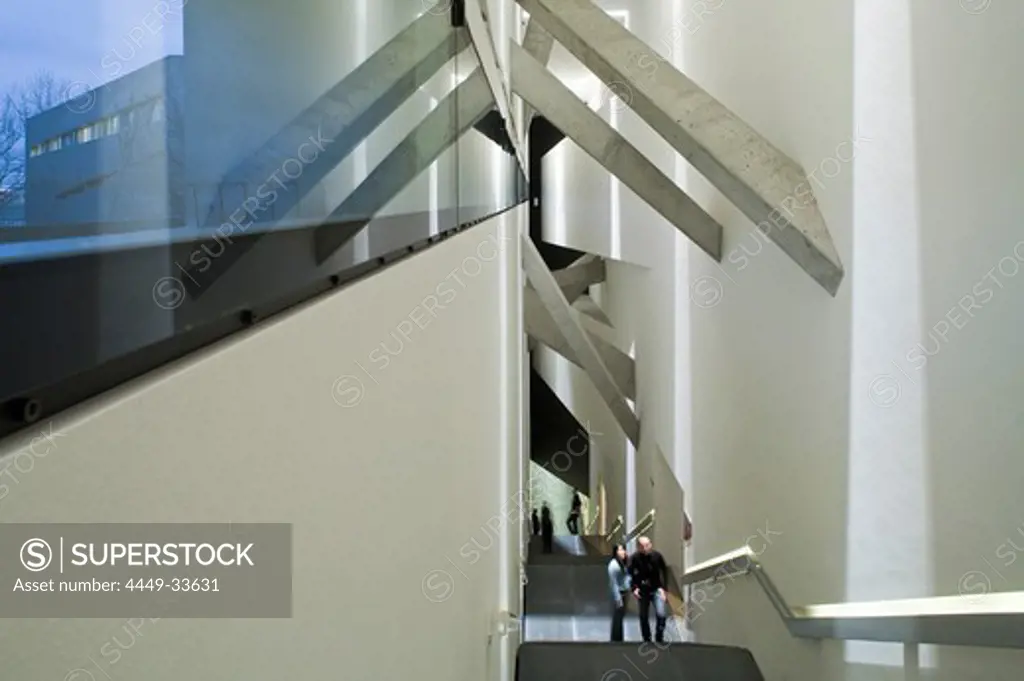The Axis of Continuity leads to the Sackler Staircase, Jewish Museum, architect Daniel Libeskind, Berlin