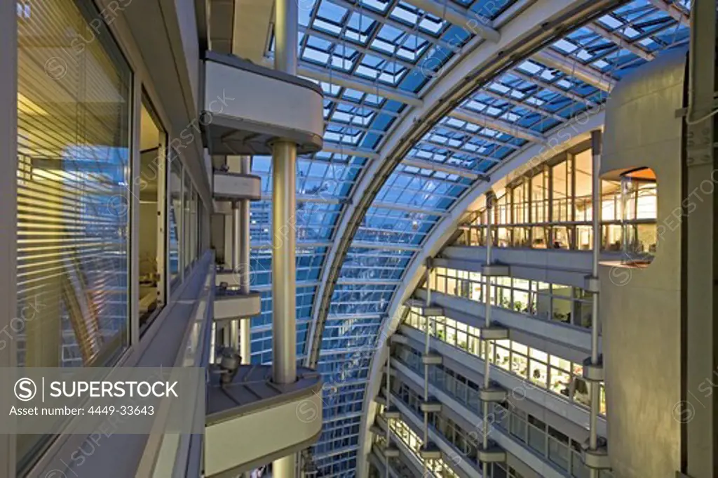 atrium, Ludwig Erhard Haus, a chamber of commerce, Berlin, Germany
