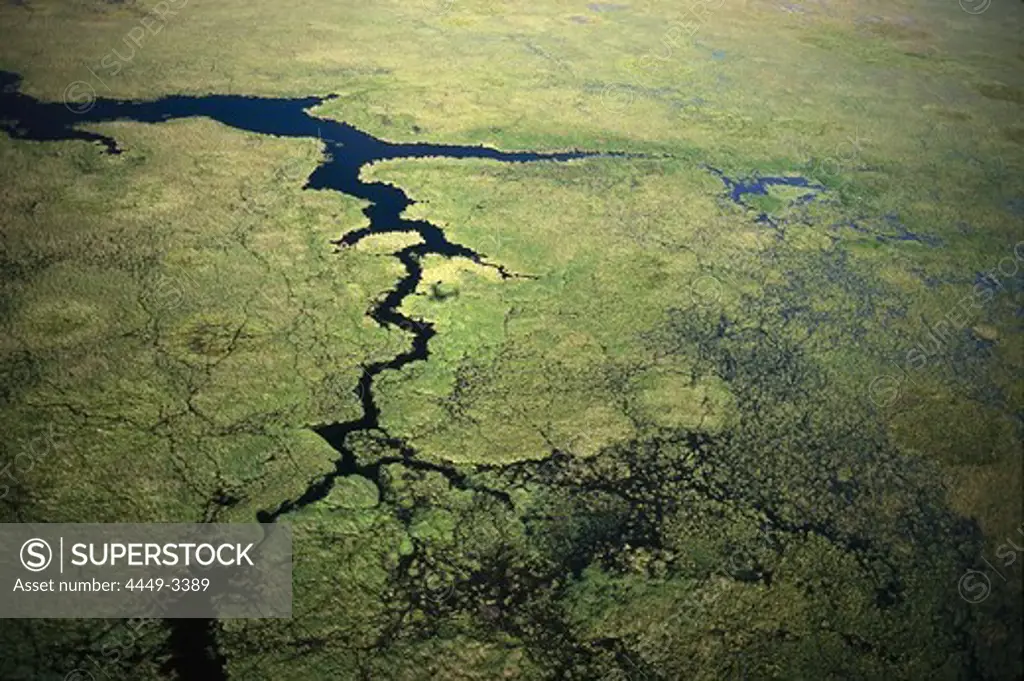 Aerial view, Esteros del Iberá, Iberá Wetlands, Rio Paraná, Corrientes, Argentina