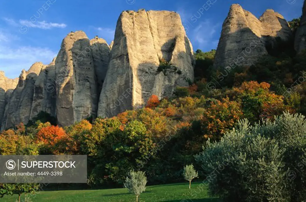 Rochers des Mées, Rocks of les Mées, Alpes de Haute Provence, Provence, France