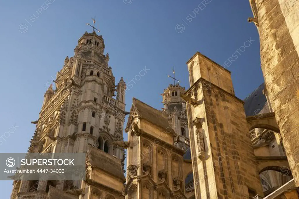 Tours Cathedral, Saint Gatiens cathedral, The Way of St. James, Chemins de Saint Jacques, Via Turonensis, Tours, Dept. Indre-et-Loire, Région Centre, France, Europe