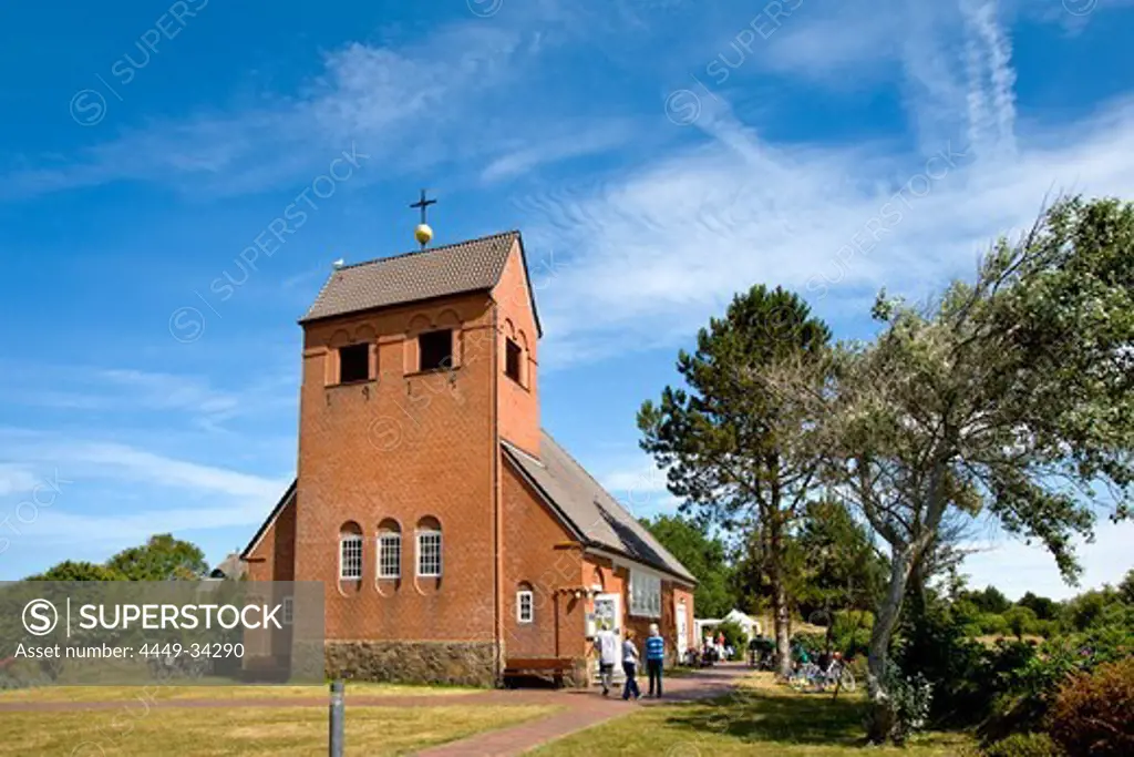 Frisian chapel, Wenningstedt, Sylt Island, Schleswig-Holstein, Germany
