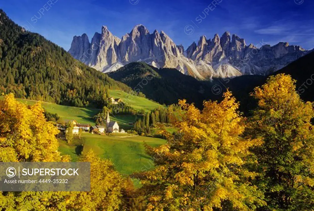 Santa Magdalena, Le Odle, Val di Funes, Dolomite Alps, South Tyrol, Italy