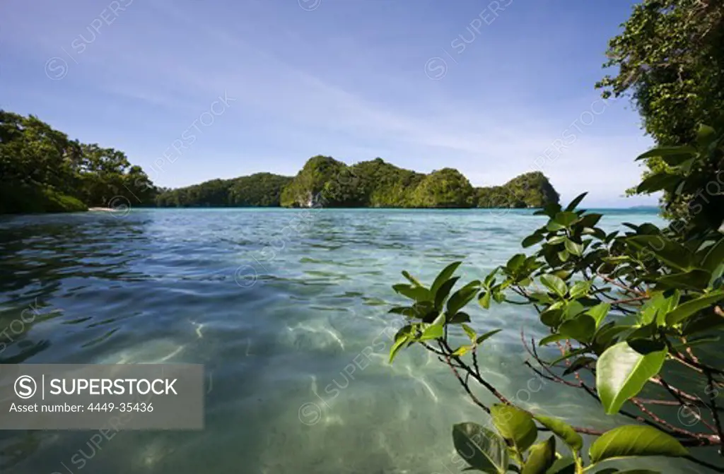 Bay in Rock Islands, Micronesia, Palau