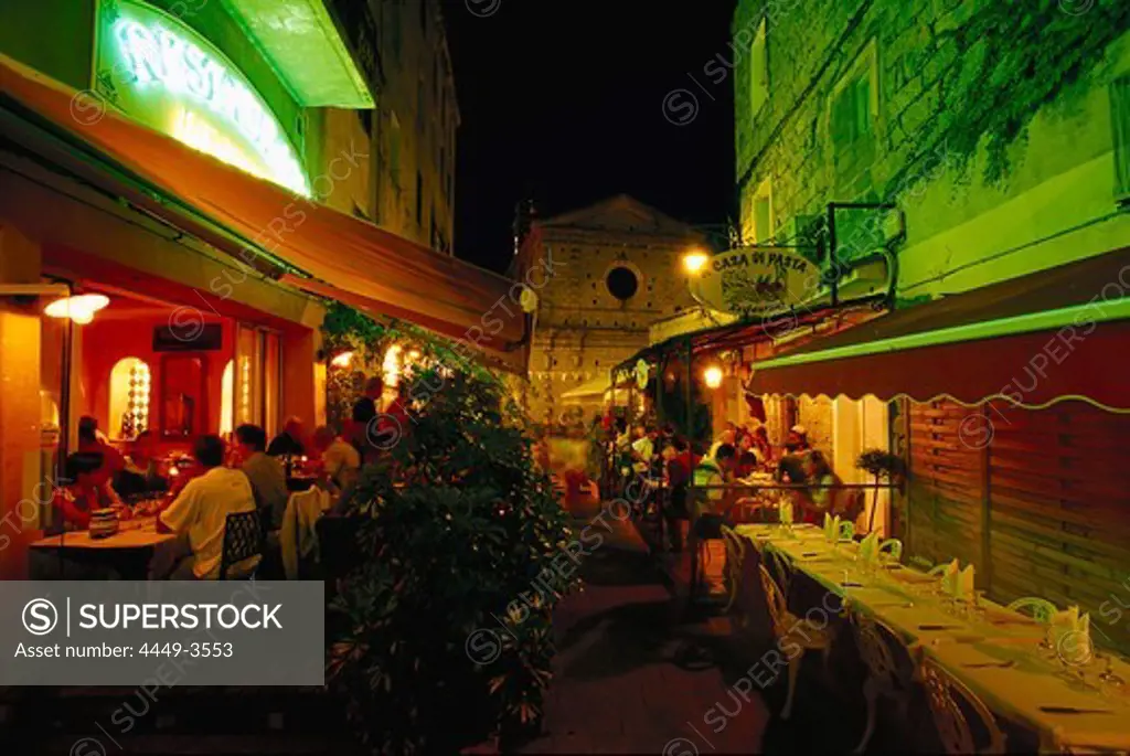 Restaurant, night life, Porto-Vecchio, Corsica, France