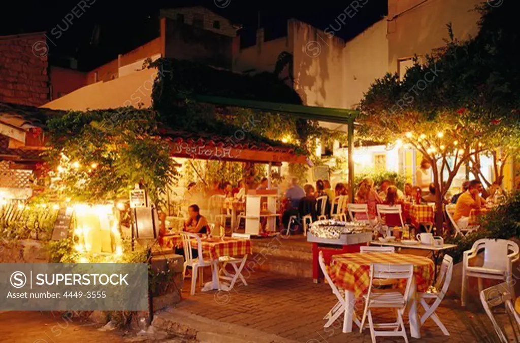 Restaurant, night life, Porto-Vecchio, Corsica, France