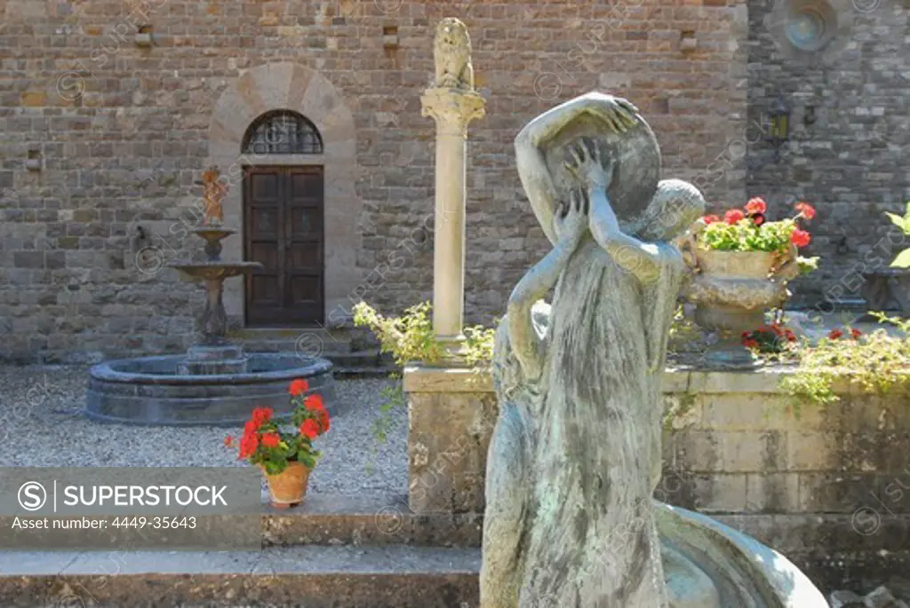 Sculptures in the park of Villa Peyron al Bosco de Fontelucente, Fiesole, Tuscany, Italy, Europe
