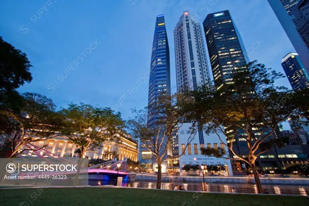 Asia singapur skyline panorama, Fullerton Hotel