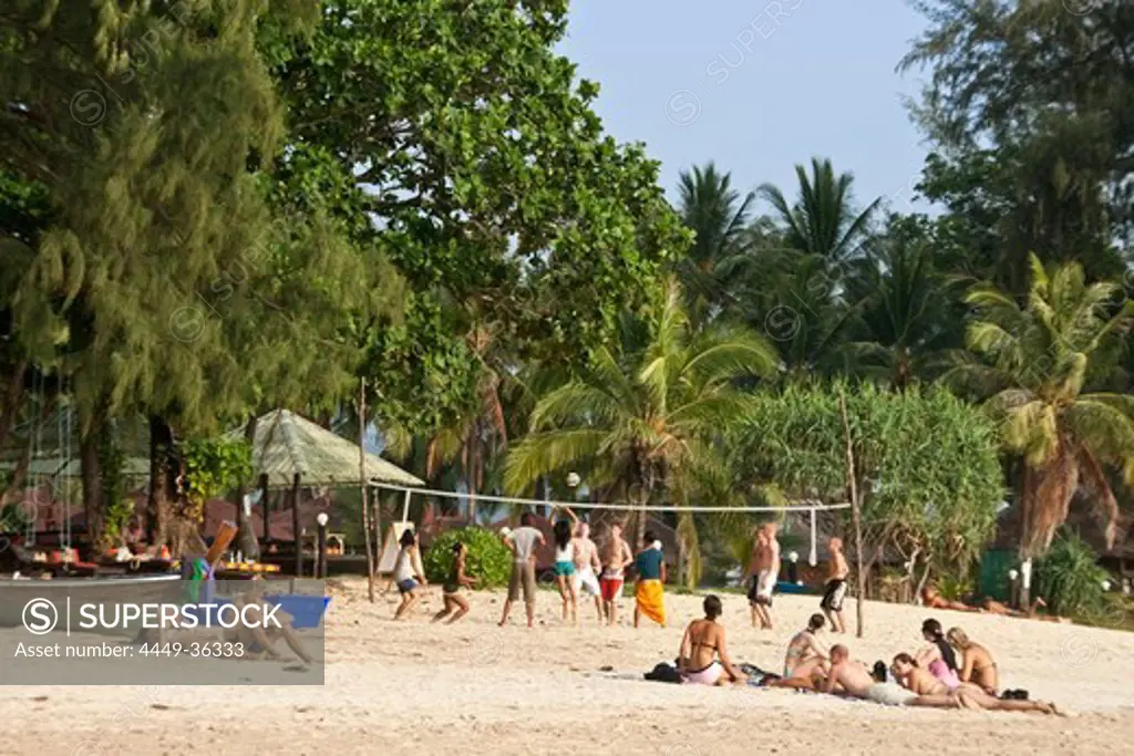beach life at Long beach, beach volley ball, Koh Lanta, Thailand