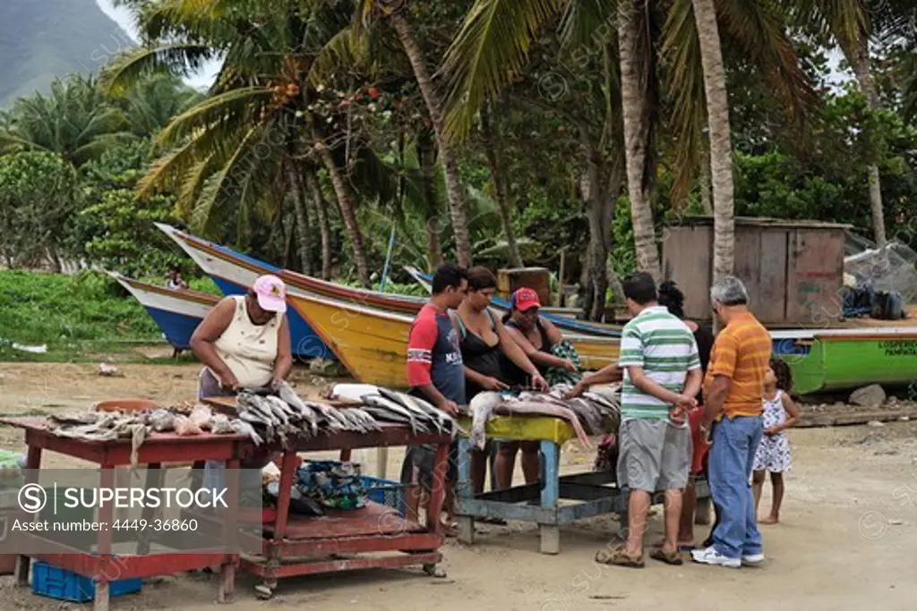 Fish market, La Asuncion, Isla Margarita, Nueva Esparta, Venezuela