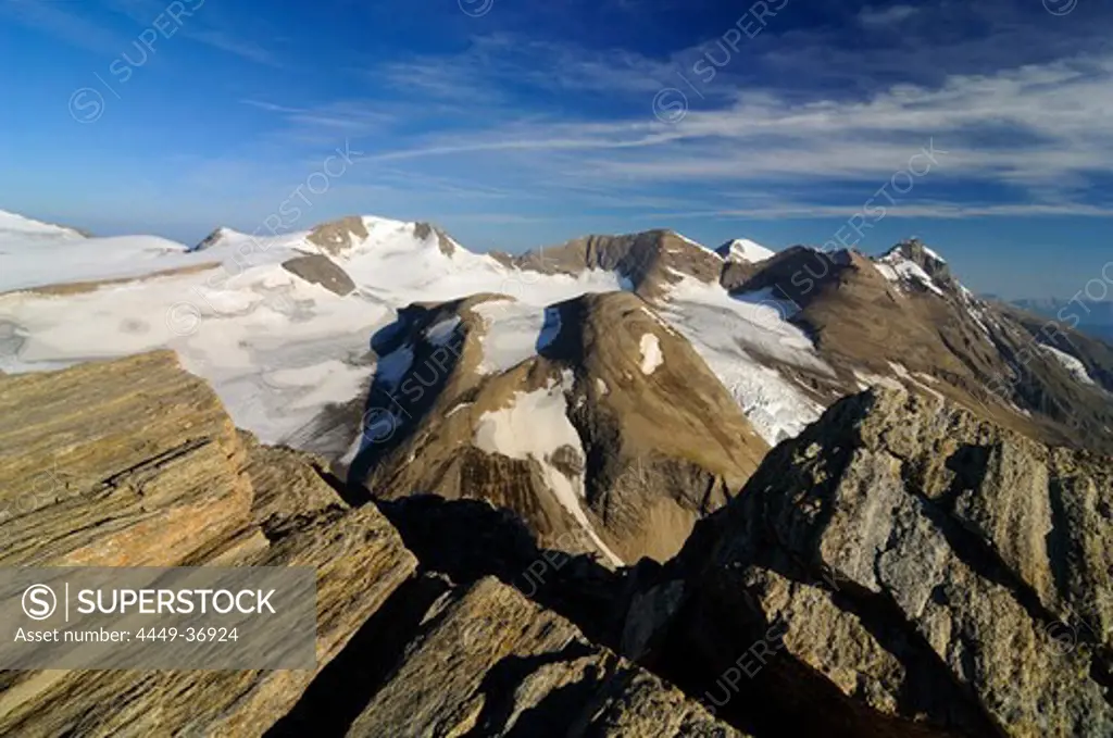Fuscherkarkopf glacier, near Heiligenblut, Glockner Mountain Range, Hohe Tauern National Park, Carinthia, Austria