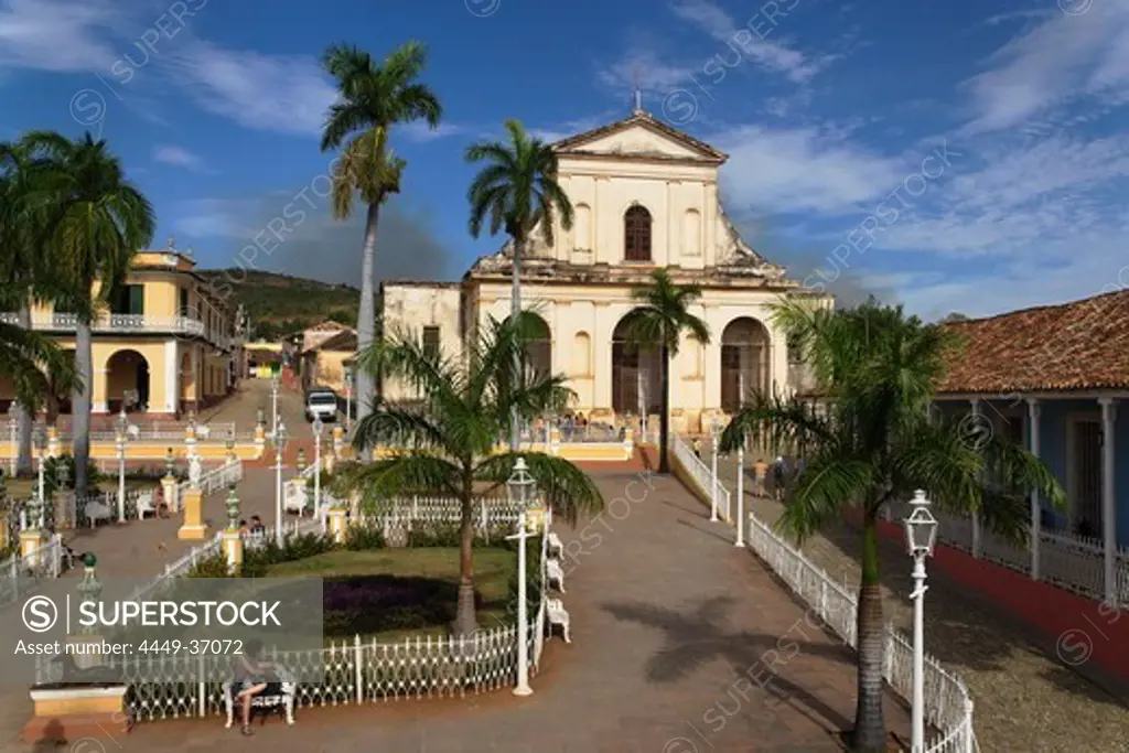 Iglesia Parroquial de la Santisima Trinidad on Plaza Mayor, Trinidad, Sancti Spiritus, Cuba, West Indies
