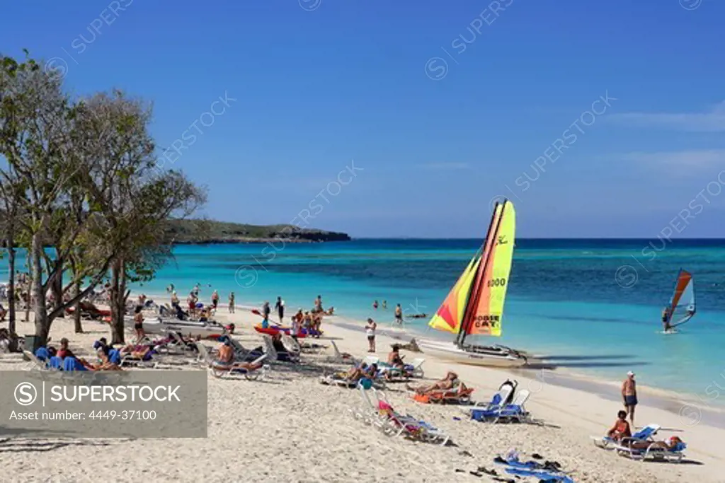 Sandy beach, Club Amigo Atlantico, Guardalavaca, Holguin, Cuba, West Indies