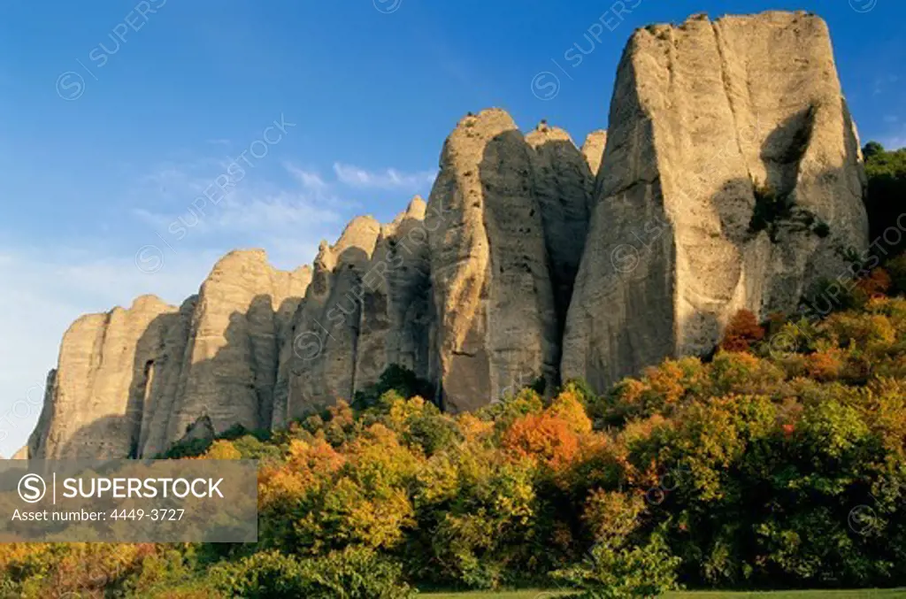 Rochers des Mees, Rocks of les Mees, Alpes de Haute Provence, Provence, France