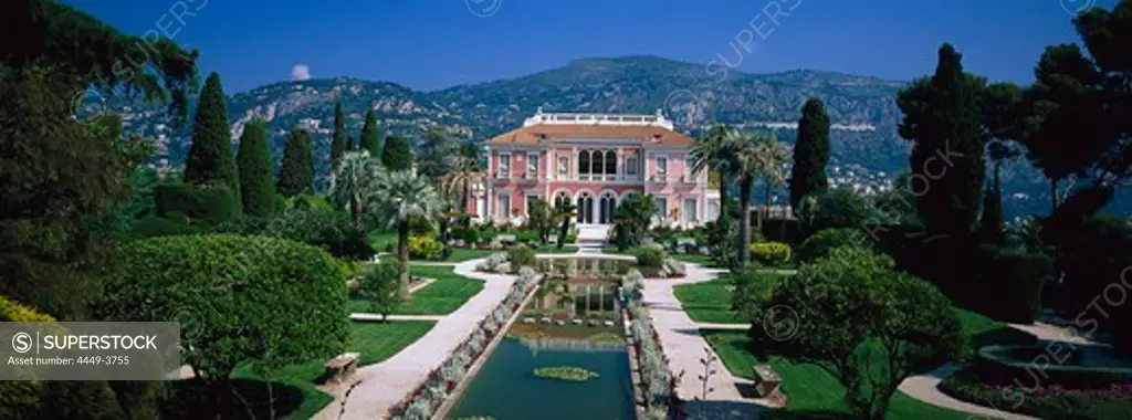 Villa Ephrussi de Rothschild and gardens, Cap Ferrat, Cote d'Azur, Provence, France, Europe