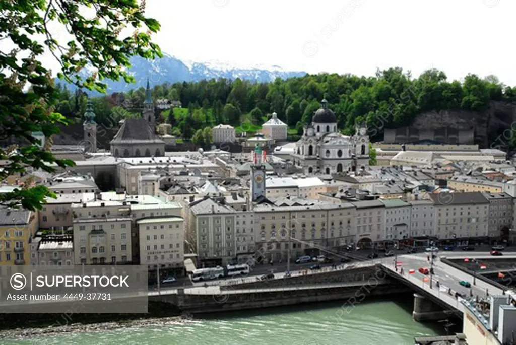 Old Town with Franciscan Church, Town Hall, and university church, Salzburg, Salzburg state, Austria