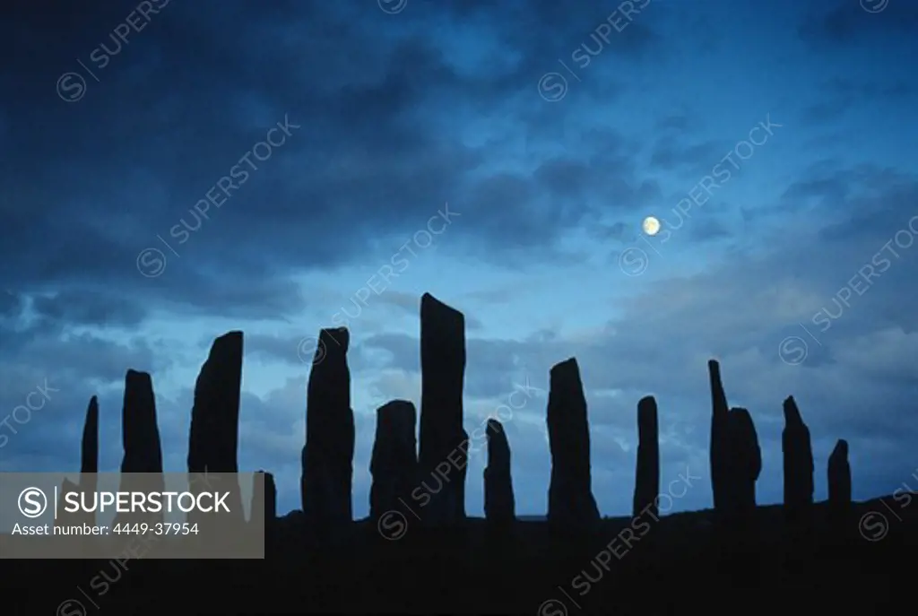 Standing Stones of Callanish, Isle of Lewis, Outer Hebrides, Western Isles, Scotland, Great Britain, Europe