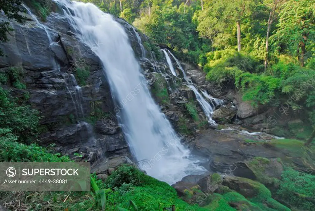 Vachiratan waterfall, Doi Inthanon National Park, Province Chiang Mai, Thailand, Asia