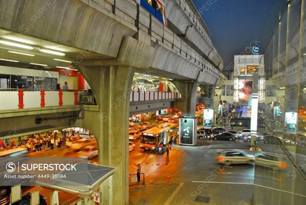 Downtown Bangkok, skytrain station at Siam Square, Thailand, Asia