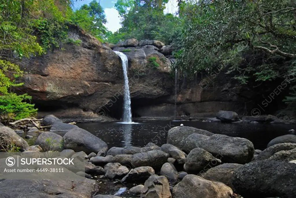 Haeo Suwat waterfall, Khao Yai National Park, Province Khorat, Thailand, Asia