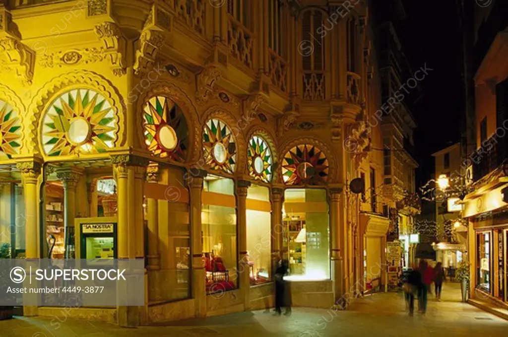 Shops in the old part of the town, Palast, Palma de Mallorca, Mallorca, Spain