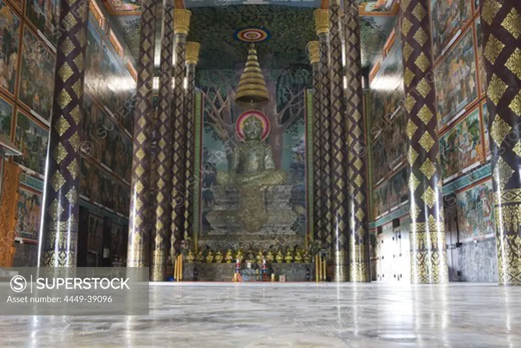 Interior view of the Temple Prasat Nokor Vimean Sour, Udong, Phnom Penh Province, Cambodia, Asia