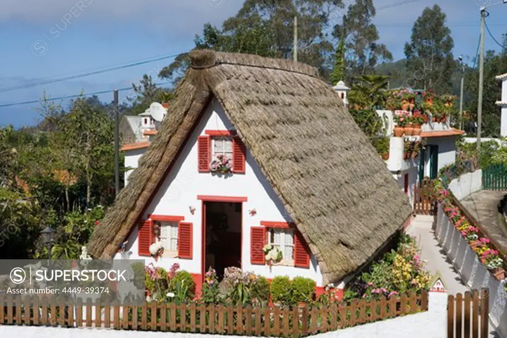 Traditional A-framed Palheiro House, Santana, Madeira, Portugal