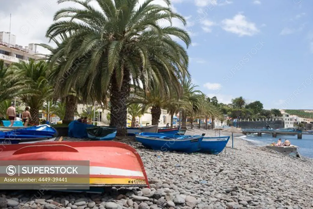 Fishing Boats on the beach, Santa Cruz, Madeira, Portugal