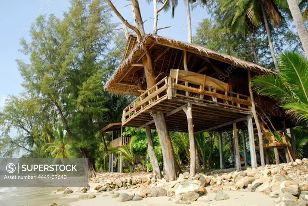 Bungalow, KP huts at the Klong Prao Beach, Koh Chang Island, National Park Mu Ko Chang, Trat, Gulf of Thailand, Thailand, Asia