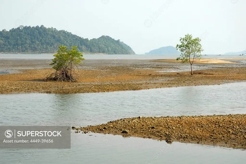 Landscape at Salak Phet bay, Koh Chang Island, National Park Mu Ko Chang, Trat, Gulf of Thailand, Thailand, Asia