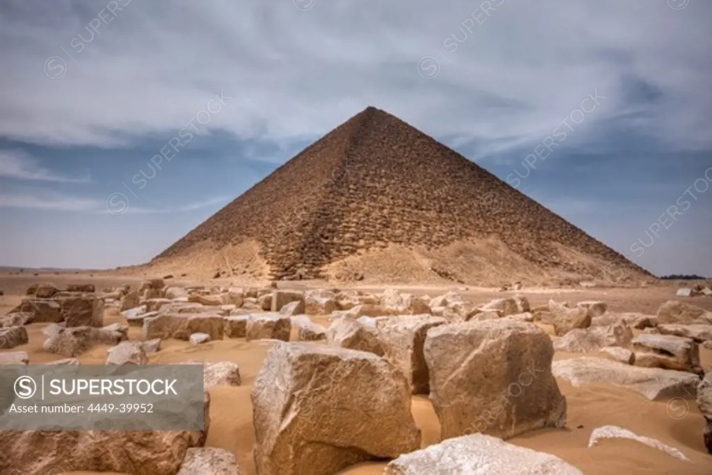 Red Pyramid of Pharaoh Snofru, Egypt, Dahshur