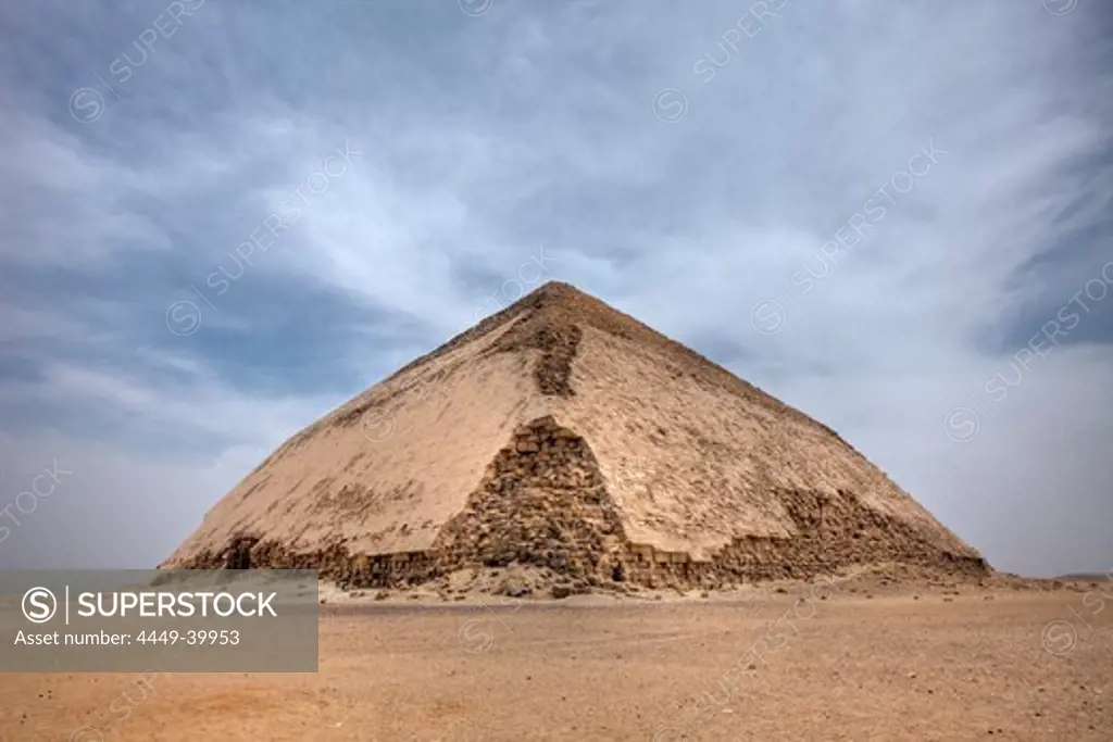 Bent Pyramid of Pharaoh Snofru, Egypt, Dahshur