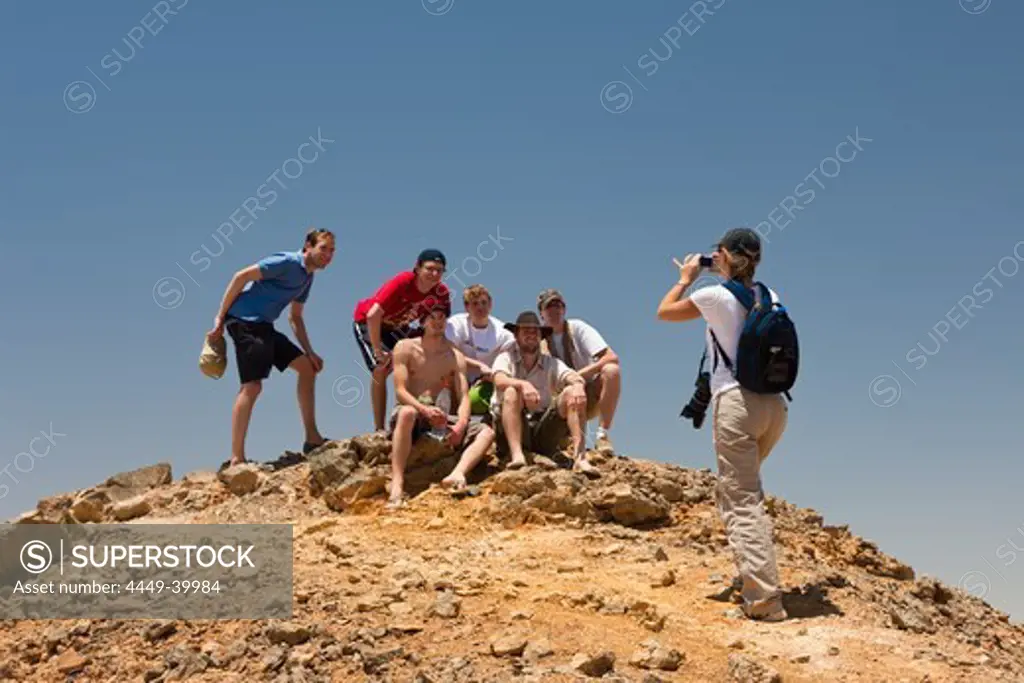 Tourists at Black Desert, Egypt, Libyan Desert