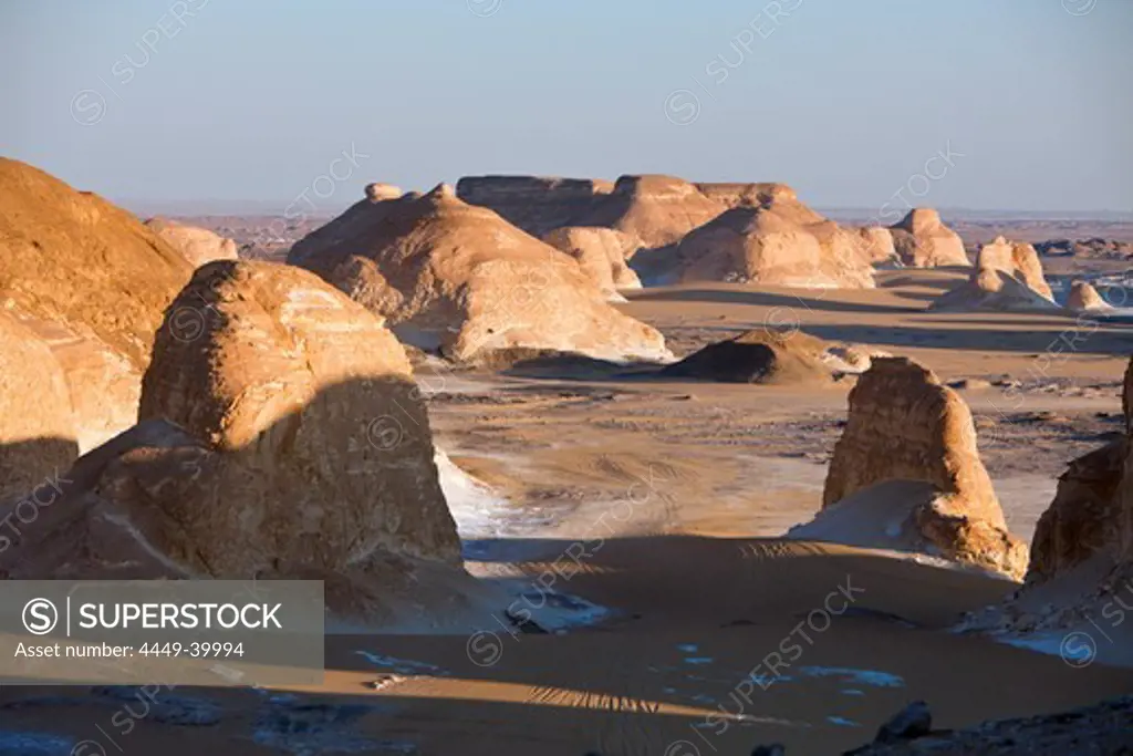 Twighlight in White Desert National Park, Egypt, Libyan Desert