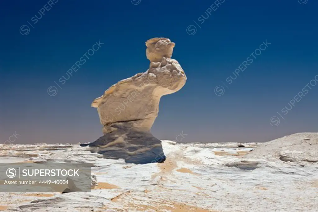 Formations and Figures of Lime Stone in White Desert National Park, Egypt, Libyan Desert