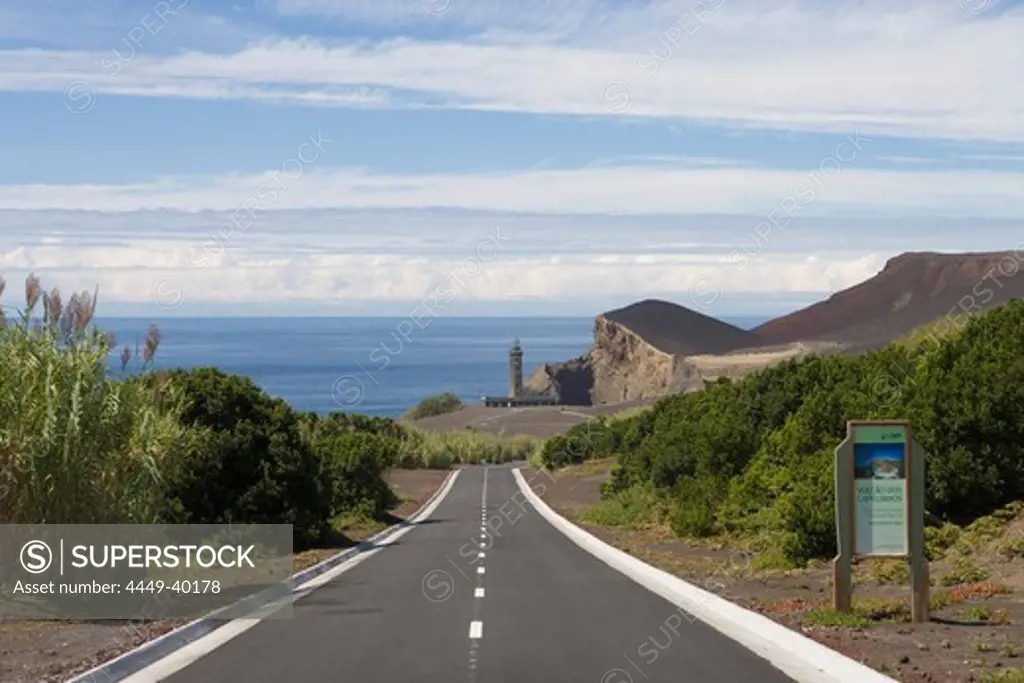 Road to Capelinhos Lighthouse, Faial Island, Azores, Portugal, Europe